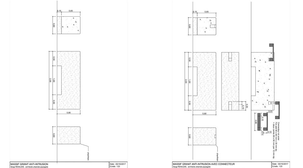 Plan pour élément anti infraction et mobilier urbain - 05