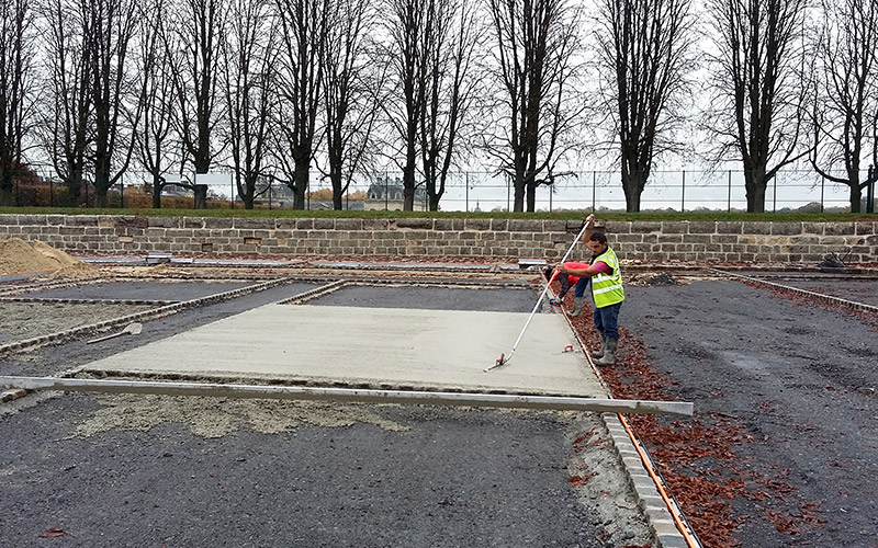 Béton désactivé ; aspect gravillonné au béton