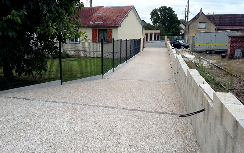 Béton désactivé ; aspect gravillonné au béton