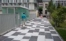 Caserne Colbert à Reims - Dallage multiformat, Architecte Paysagiste Serge Renaudie
