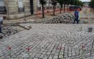 Chantilly - Pose de chevrons et pavage