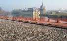 Chantilly Rue du Conétable, Aménagement complet en pavés de remploi , bordures , pavés sur voirie et sur trottoirs; Intégration d’un circuit de chauffage sous le pavage