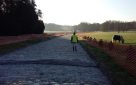 Chantilly Rue du Conétable, Aménagement complet en pavés de remploi , bordures , pavés sur voirie et sur trottoirs; Intégration d’un circuit de chauffage sous le pavage