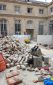 Cour de la Monnaie de Paris - remise en etat de la cour intérieure - dépose - terrassement - repose des pavés après passage de réseaux.