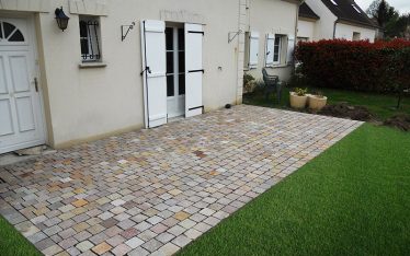 Terrasse en grès indien 14 x 20
