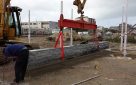 Banc granit gris bleu G654 longueur 8ml massif